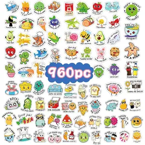 960 count Punny Teacher Stickers for Students, Inspirational Positive Accents Words & Cute  Motivational Reward Stickers for  Classroom & Home School Supplies