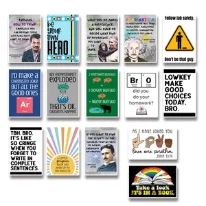 Funny Science Classroom 15 Poster Pack - Middleschool Highschool Chemistry Biology Geology Posters - 12 x 18 Inch Funny Joke Meme Quote Posters For Teens And Preteens - Funny Classroom Decor - PPACK0001