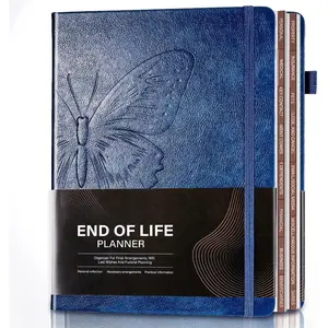 End of Life Planner: Estate Planning Organizer with Tabs - End of Life Organizer for Final Arrangements & Important Affairs with Large Print - 120GSM Thick Paper - 7'' x 10'' (Blue)