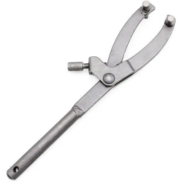 Iron Metal Flywheel Variator Spanner Wrench - Adjustable, Multiple Slot Fits, 29.7cm Length, 15mm-120mm Arm Opening Width, Adjustable Screw Tool for Scooter Flywheel Hub, Fan Clutch Components & Parts, Long Time Using Bike Equipment, Bike Tools & Equipmen