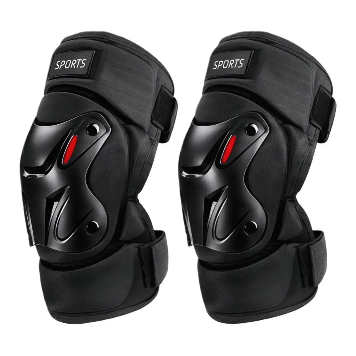 Sports Knee Pads (1 Pair) - Heavy-Duty Impact Protective Gear for Motobike Riders, Motorcycle, Stunt-Ready Use, Joint & Muscle Support, Cycling, Outdoor Activities, Motobike Riders Gear, Stunt-Ready Protective Gear