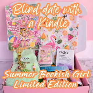 Summer Bookish Girl Limited Edition Blind Date with a Kindle Box Bundle | Includes Holographic Insert, Magnetic Grip, Dust Plug Charm, Hanging Chain Charm & More