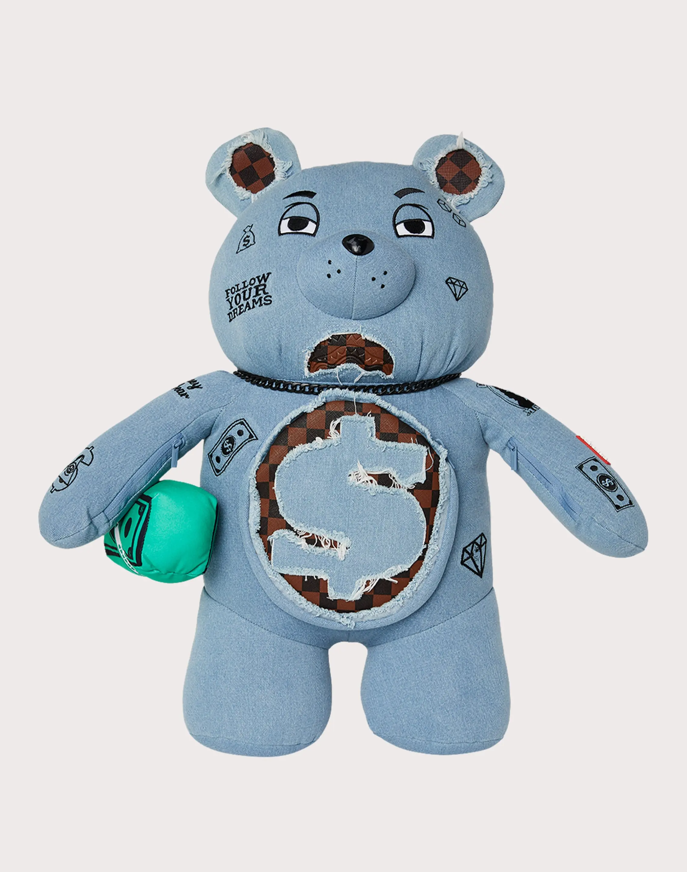 Sprayground Denim Moneybear Backpack