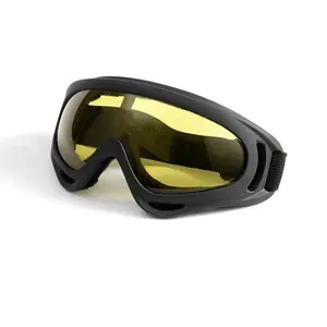 Black Protective Goggles - Anti-Scratch, Wide Vision Safety Glasses with Adjustable Strap, Unisex Durable UV400 Protection Sports Eyewear for Cycling, Construction, Anti-Fog Sports Eyewear