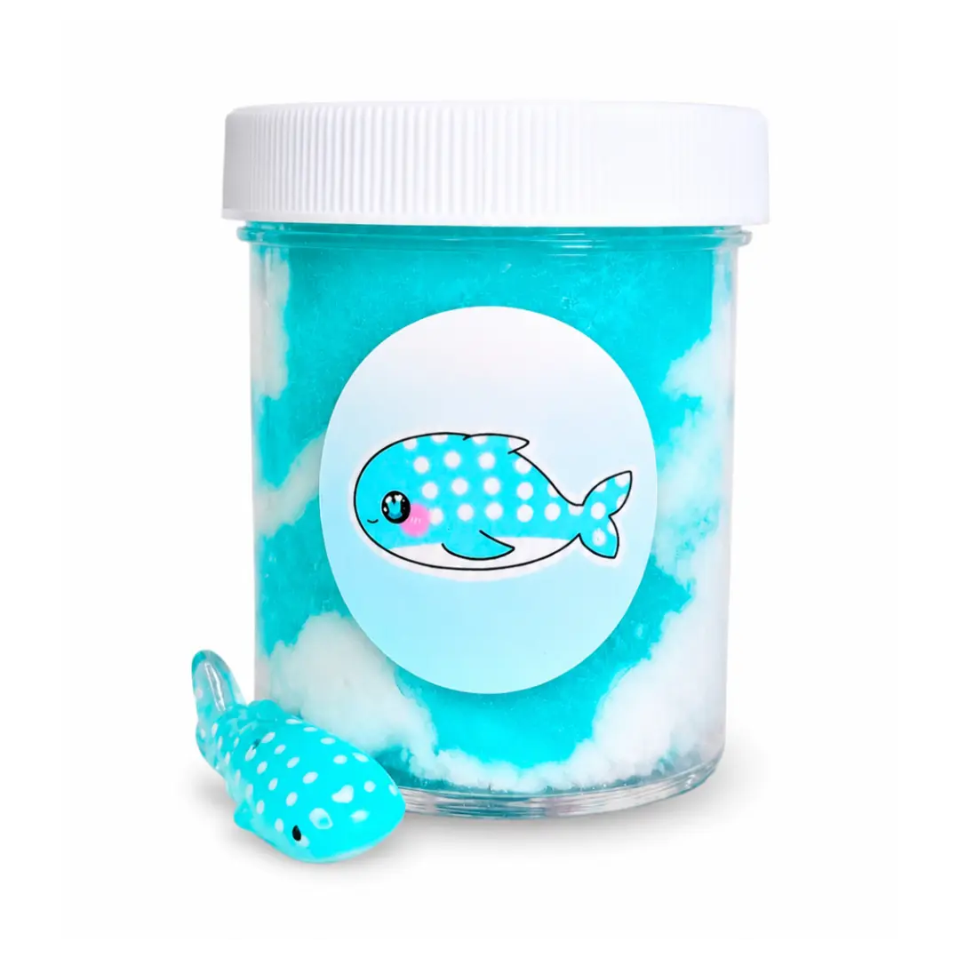 Gummy Shark Slime – Blue Raspberry Cream Jelly Cloud Slime with Charm Sprinkles