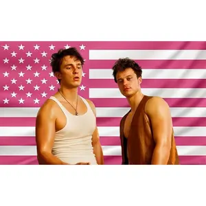 JJ Tapestry Pink Rafe America Funny Starkey Cameron Maybank Flag poster for College Dorm Decor, Patio Yard, Room Decor Flag Merch Gift 3x5ft