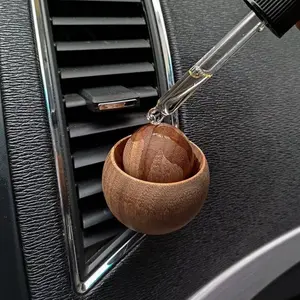 Cute Egg-Shaped Essential Oil Diffuser Wood, Car Air Vent Clip, Office Home Bedroom Aromatherapy, Multi-Scene Use, Car Interior Diffusers