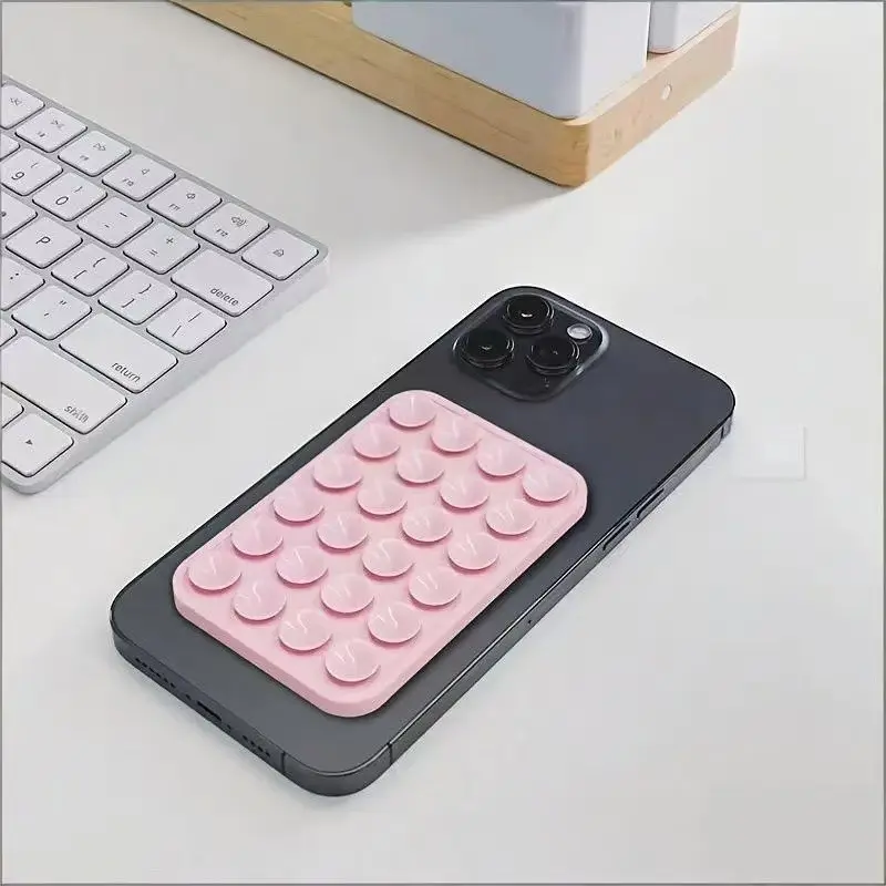 Silicone Suction Cup Phone Case, Single-Sided Stand, Strong Grip for Selfies and Videos, Compatible with iPhone and Android, Perfect Gift, Accessories, Soft Silicone Cover