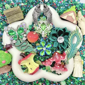 Forbidden Orchard Live Mix- Mixed Craft Embellishment Pack for Journals & DIY Crafts – Metal, Resin, Rhinestones & Artificial Flowers Assortment for Scrapbooking, Resin Art & Decoration