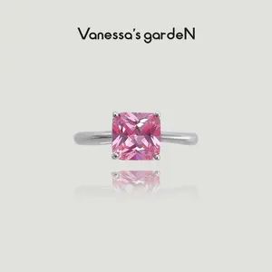 Pink Halo Collection - Pink gemstone ring - Buy any necklace and it will be given as a gift.