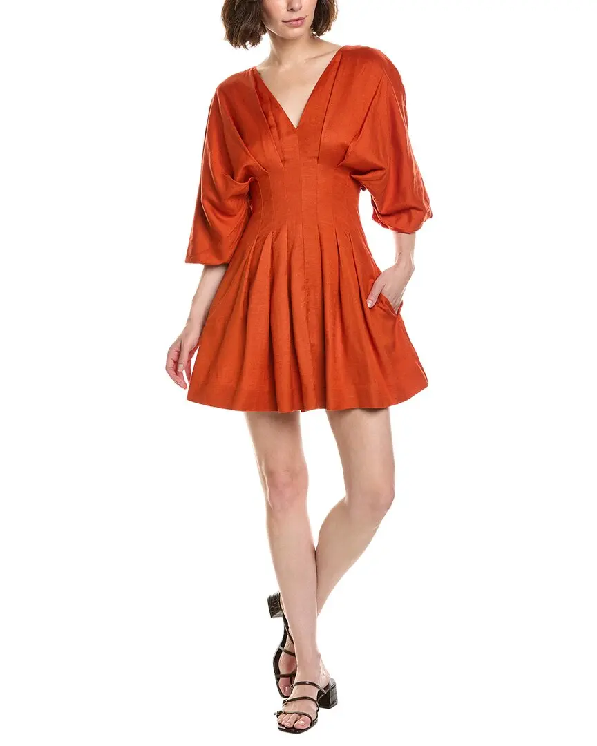 Nicholas Nicoline Linen-Blend Mini Dress