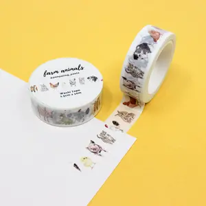 Cute Farm Animals Washi