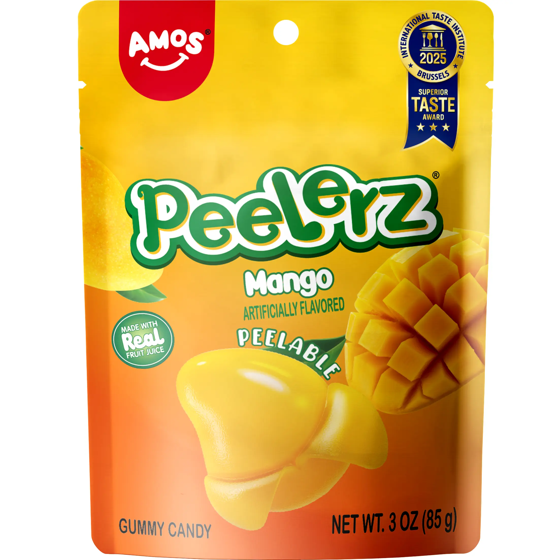 AMOS Peelerz Peelable Mango Lemon Grape Banana Pineapple Gummy Candy,Real Fruit Juice, Fun Peel & Eat Snack for Kids Party Favors & Gifts, 85g/3oz Bag AMOS Peelerz Peelable Mango Lemon Grape Banana Pineapple Gummy Candy,Real Fruit Juice, Fun Peel & Eat Snack for Kids Party Favors & Gifts, 85g/3oz Bag