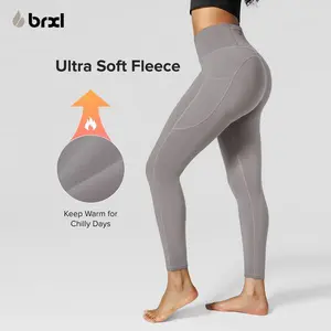 BRXL Women's Tummy Control Fleece Lined Leggings Zip Pocket High Waist Water Resistant Winter Legging Warm Insulated #OutdoorFun #HolidayWarmth#TikTokShopBlackFriday-2