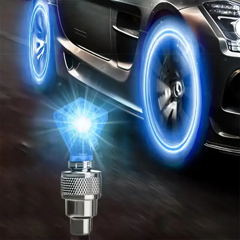 Car Wheel HUB Light, Car Tire Valve Stem Decorative Light, Atmosphere Light, Motorcycle & Bicycle, Car Accessories
