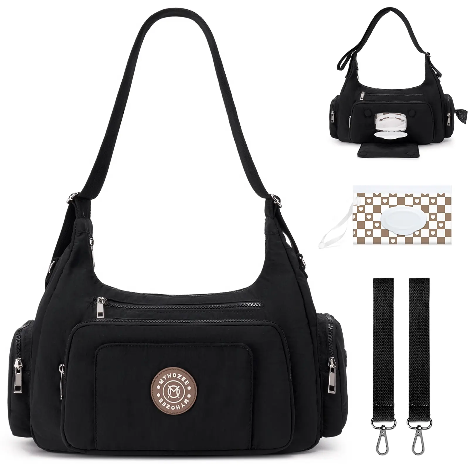 MYHOZEE Large Quilted Puffer Crossbody Bag for Women – Lightweight Multi-Pocket Shoulder Tote with 22L Capacity for Travel, Work & Everyday Use, Casual Trendy Bag, Crossbody Shoulder Purse, Diaper Bag