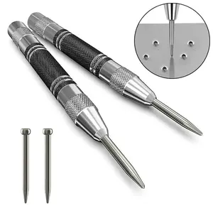 Automatic Center Punch, Adjustable Spring Center Punch, Specialty Hand Tool for Metal, Wood, Glass & Plastic, Construction Tools