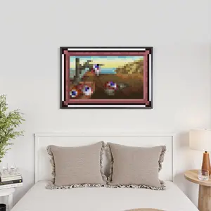 Terraria Paintings Posters The Persistency of Eyes Game Poster Pixel Art Canvas Painting Black Frame Wall Decor Art Gift 12x18 16x24 24x36 Inches