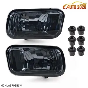 2 PCS FIT FOR 09-12 DODGE RAM 1500-3500 SMOKE LENS BUMPER DRIVING FOG LIGHT LAMP