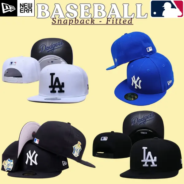 NY Yankees LA Dodgers New Era MLB Heritage Baseball Hat – Premium Adjustable Snapback Fitted 9FIFTY 59FIFTY Flat Brim Cap, Official Team Logo Embroidery, Urban Streetwear Hip Hop Style, Men’s Hat, TikTok USA 2026
