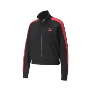 PUMA Womens Iconic T7 Jacket Plus Athletic Outerwear Casual - Black PUMA Womens Iconic T7 Jacket Plus Athletic Outerwear Casual - Black