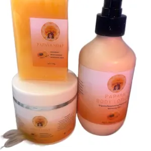 Papaya  brightening  skin set, Reducing  Hyperpigmentation Dark Spots  Hydrating Even Skn Tone Smooth  Rediant  Skin Moisturizing