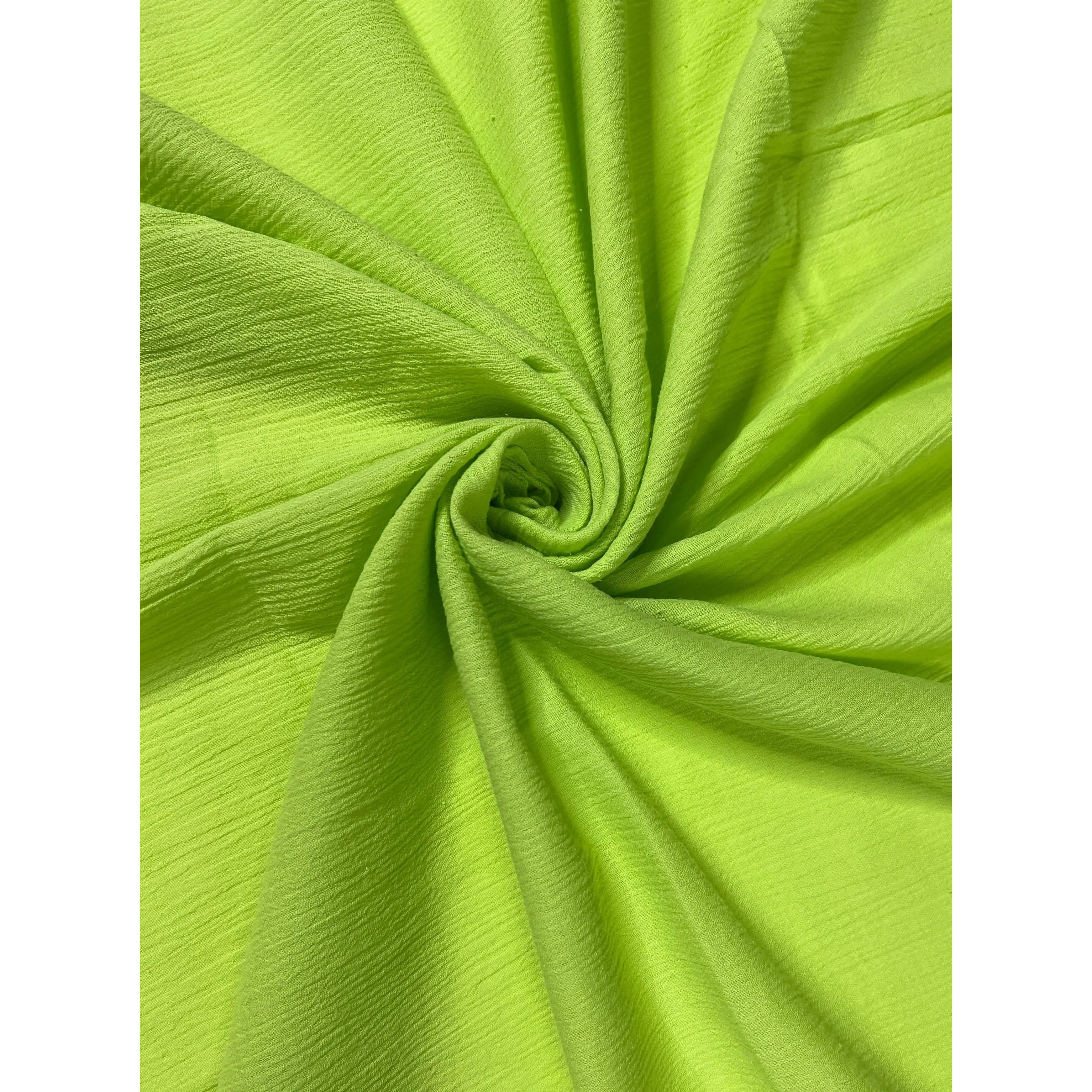 Lime Green Crinkle Cotton Gauze