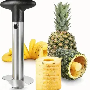 2pcs Stainless Steel Pineapple Corer Slicer Peeler Kitchen Utensils Gadgets Viral Durable Fruit Tool Fruit Cutter Tool Easy Fast Core Remover Machine Must Haves Summer Baking Cooking Accessories Home Essentials