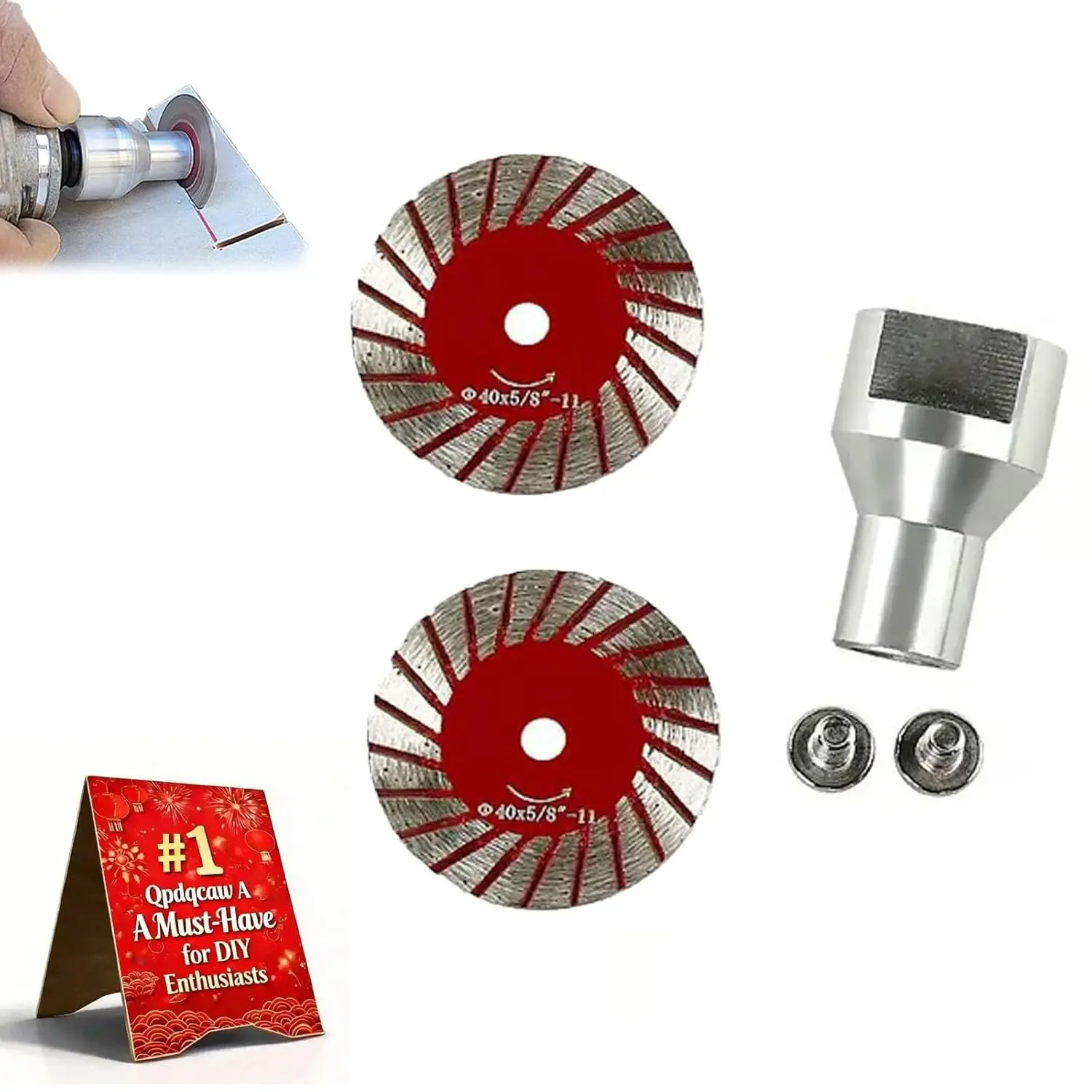 1.57" Diamond Saw Blades Set, Precision Stone Cutting Made Easy, Effortless Operation, 40mm Multi-Functional Professional Mini Diamond Cutting Blade Set, for Granite, Marble, Sandstone, for Grinder, Tool Accessories