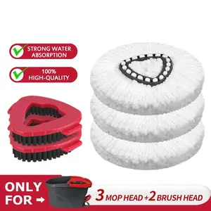 For O-Cedar EasyWring 1 Tank System Only Mop Head & Scrub Brush Refill Bucket & Handle Microfiber Mop Heads NOT Included Perfect Suitable For All Floor Type Floor Head Mop Set with 4 Refills