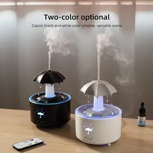 Umbrella Design Aromatherapy Humidifier, Rotating Water Drop Essential Oil Diffuser, 7 Color LED Bedroom Warm Air Humidifier, Humidifier Diffusers, Aromatherapy Machines