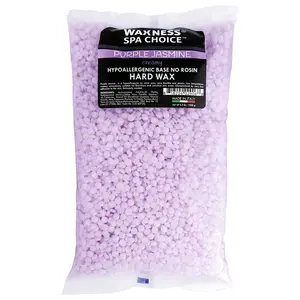 Waxness Spa Choice Purple Jasmine Demi Creamy No Rosin Hard Wax Beads 2.2 lb / 1 kg For Hair Removal