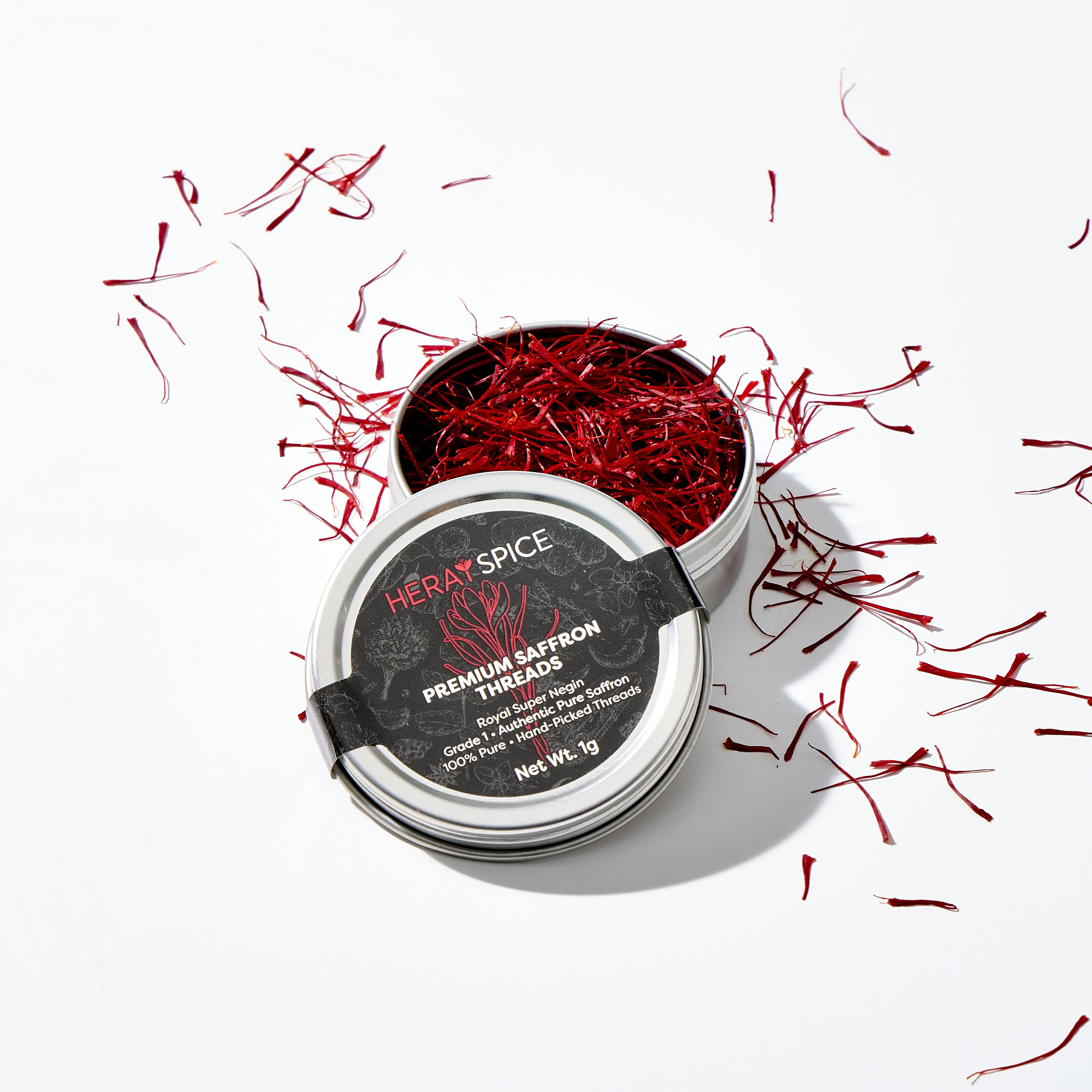 Heray Spice 1 Gram Authentic Afghan Saffron, Afghani Superior Negin Quality, Culinary Golden Seasonings for Latte, Tea, Rice & Golden Milk