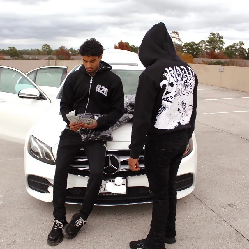 R2R Road 2 Riches Custom $ Hoodie - Men's Casual Style, Silky Material, 350 gsm - Menswear