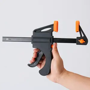 Quick Release F-Type Fixing Device, Easy Grip Ratchet Design, Durable Plastic and Metal Structure, Ideal for Woodworking and DIY Projects