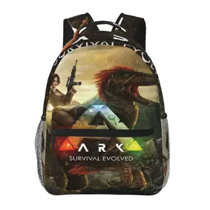 Fashion Ark: Survival Evolved Backpack Large Capacity ark survival evolved Daily Commuter Bag for Outdoor Hiking Business, Cartoon Casual Ark 2 Laptop Daypack for Women Men & Gift Giving