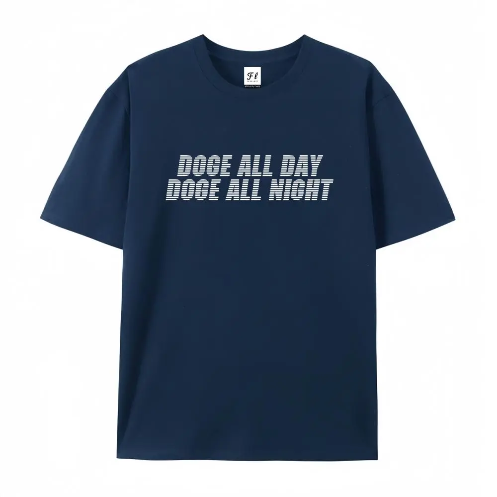 Men's T-Shirt Top with Cartoon Style Doge Meme Graphic, Casual Classic Digital Print Short-Sleeve in Breathable Soft Cotton, Vibrant, Round Neck, M, Shortsleeve, Smooth