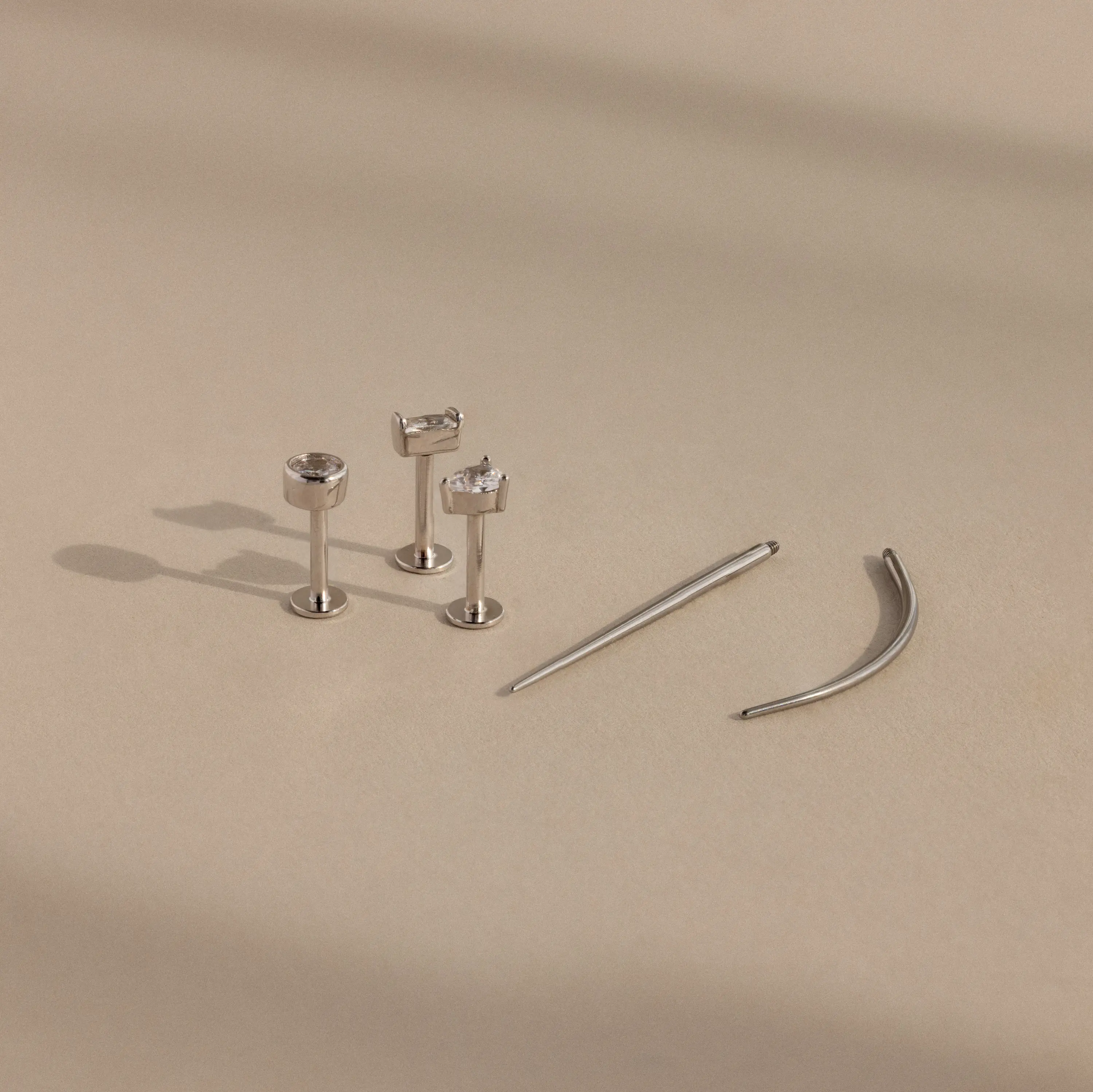 Flat Back Applicator Tool by Caitlyn Minimalist - Screw Back Earrings Insertion Set - Straight & Curved Pin Tools - Gift for Her