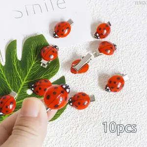 Cute 3D Ladybug Hair Clips, kawaii insect-style barrettes for girls, kids and women.Non-slip metal alligator clips stably hold thin hair with comfortable wear.Delicate red ladybird design elevates summer outfits, daily looks, parties and photo shoots as