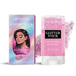 Pink Glitter Stick, Face and Body Shimmer Gel | Mess-Free Holographic Hair & Body Glitter | Long-Lasting Music Festival Rave Makeup, Cosmic Highlighter for Sensitive Skin, Easy Wash Off, Travel Size, 15g