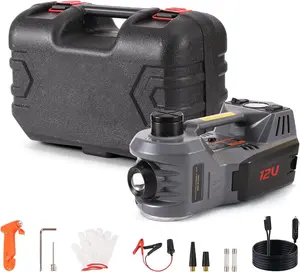 Electric  Jack with Tire Inflator 5 Ton Floor Jack Hydraulic, Electric Hydraulic Jack with LED Light  Lift for  Roadside  Tire Repair Kit (Gray)