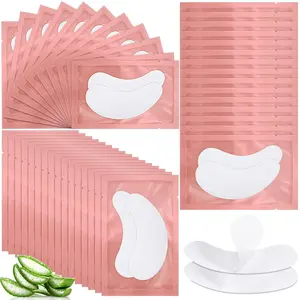 ✨50 Pcs U-Shaped Eyelash Extension Isolation Pads, Lint-Free Hydrogel Eye Patches for Professional Eyelash Extensions, Salon Lash Extension Beauty Tool