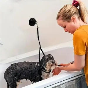 Suction Cup Pet Bath Shower Restraint, 1 Count Professional Pet Shower Leash, Dog & Cat Grooming Accessories for Dogs & Cats