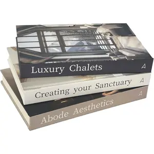 Array & Arrow Decorative Books for Home Decor - Set of 3 Meticulously Designed Hardcover Fake Books for Decoration, Modern, Stylish, and Minimalist Coffee Table Decor