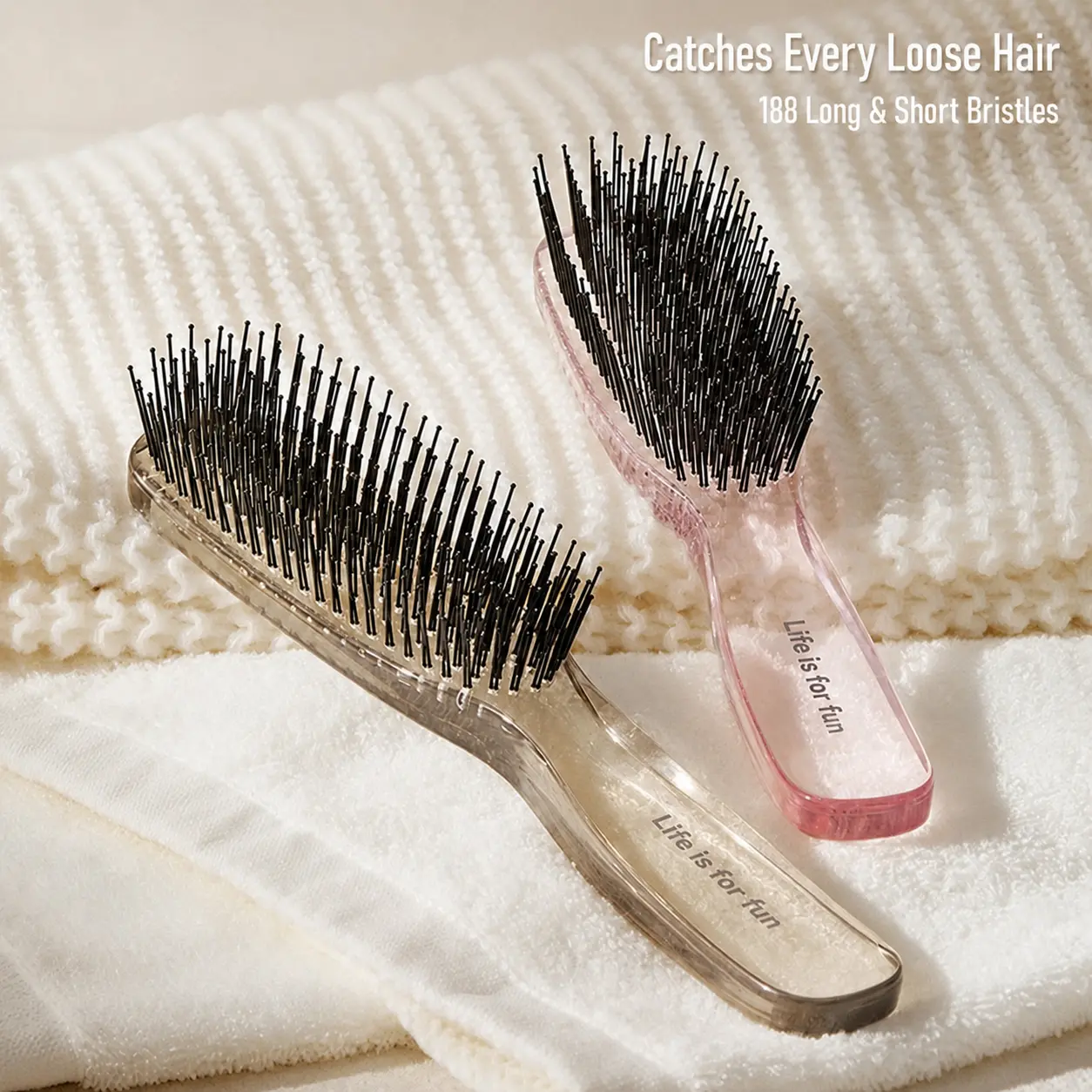 Miniso Anti-Tangle Air Cushion Hair Brush - Naturally Derived, Scalp Massager, for Wet & Dry Hair, Volumizing Styling, Detangling, Back To School