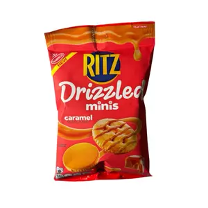 Ritz Drizzled Mini Carmel  Cookies with Rich Carmel  Drizzle Perfect for Snacking