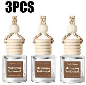3PCS Car Air Fresheners Hanging Scent Oil Diffuser, EXOVAN 8ML Natural Fruit Juicy Perfume, Long Lasting 3 Scents for Car & Home Gifts