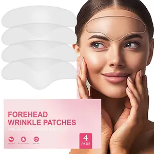 4 Pack Silicone Forehead Wrinkle Patches, Non-Invasive Brow Lift Pads, Reusable Wrinkle Smoothing Facial Skin Care Patches