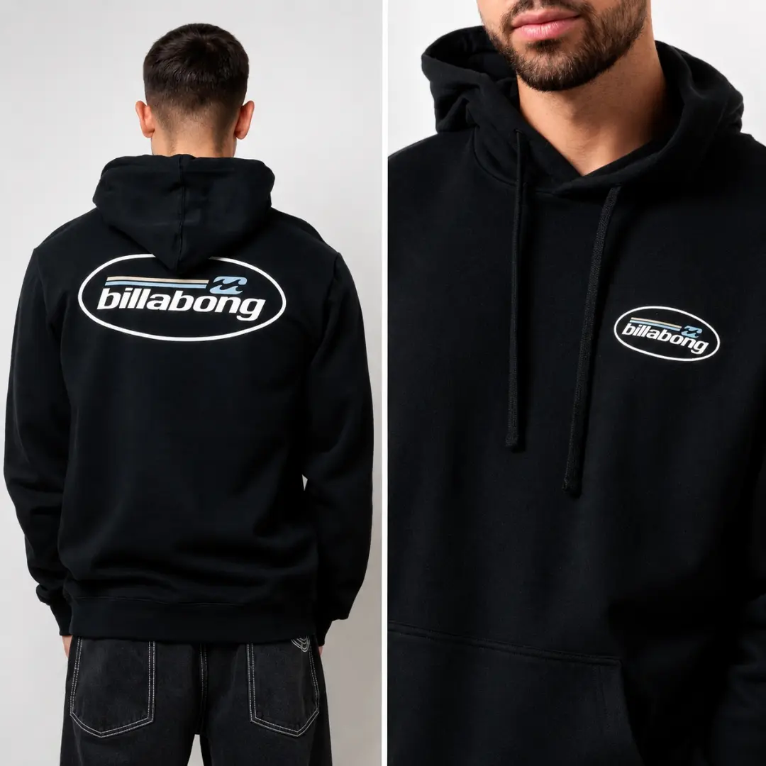 Billabong Hoodie 2 sides for Men Women, Vintage Surf Graphic Pullover, Retro Beach Streetwear, Casual Coastal Style Sweatshirt, Comfortable Everyday Gift for Surf Lovers