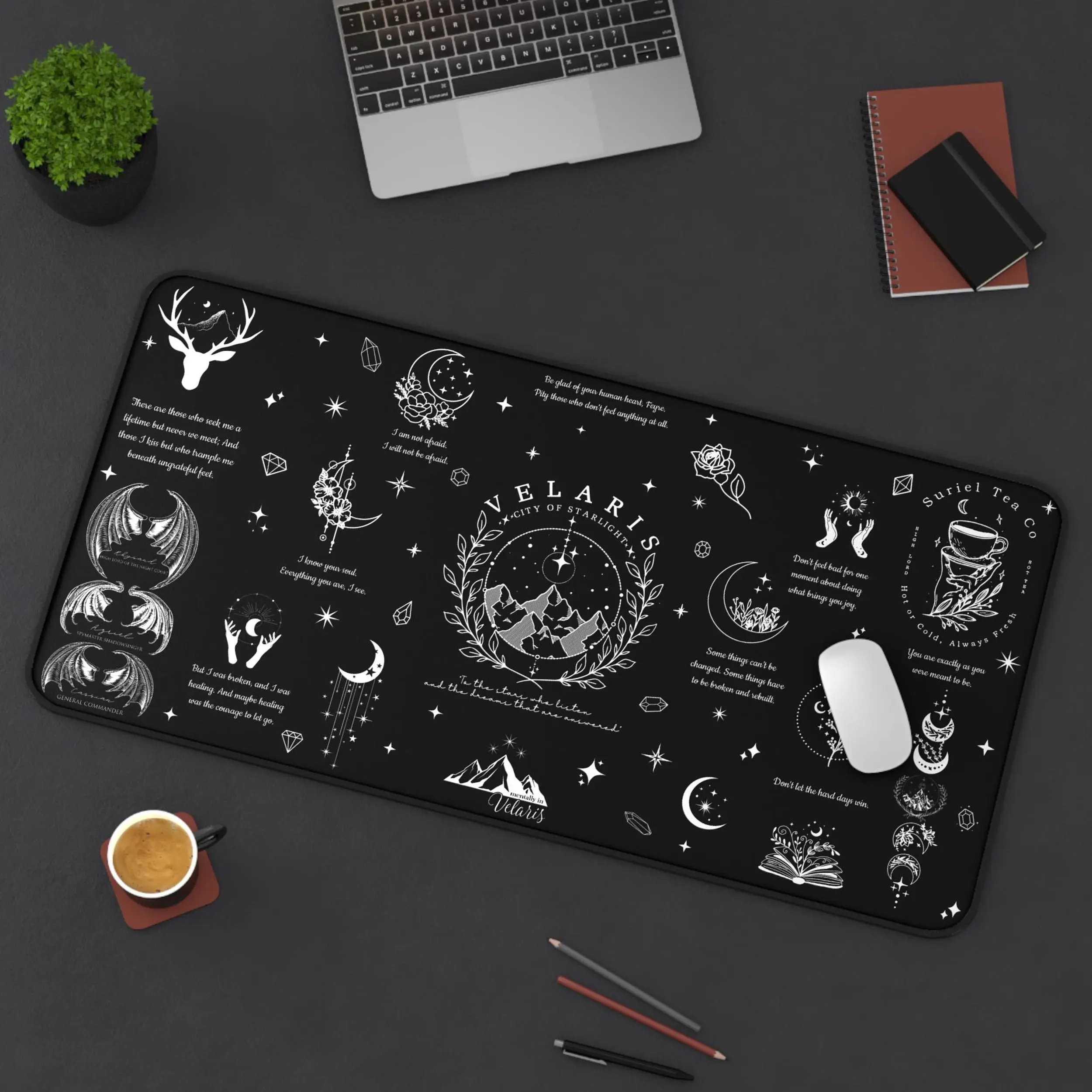 Velaris City Acotar Desk Mat, Velaris Court Of Dreams Mouse Pad, Keyboard Mat, The Night Court SJM City of Starlight Desk Mat For Office, Gift For Gamer